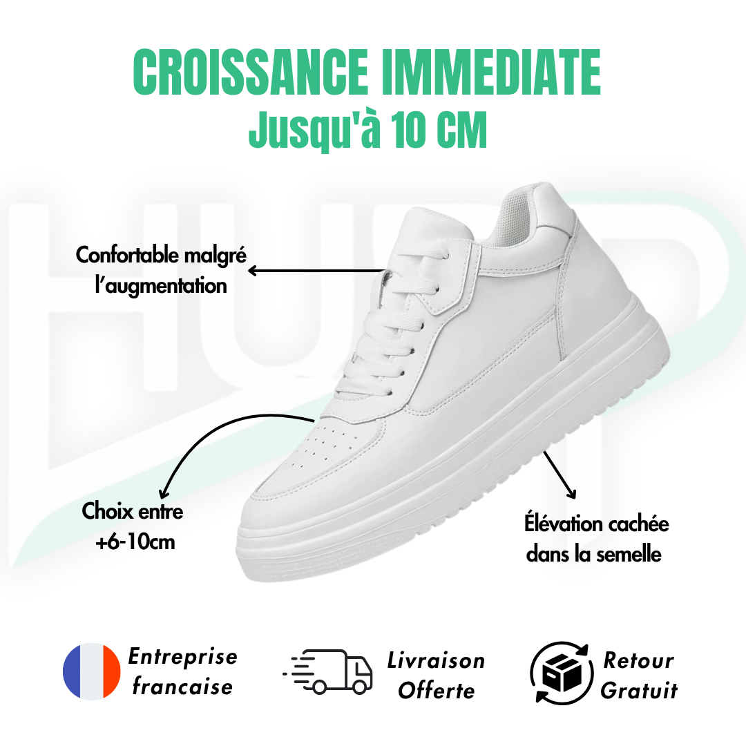 Hupp | Chaussure rehaussante Blanche & Noir