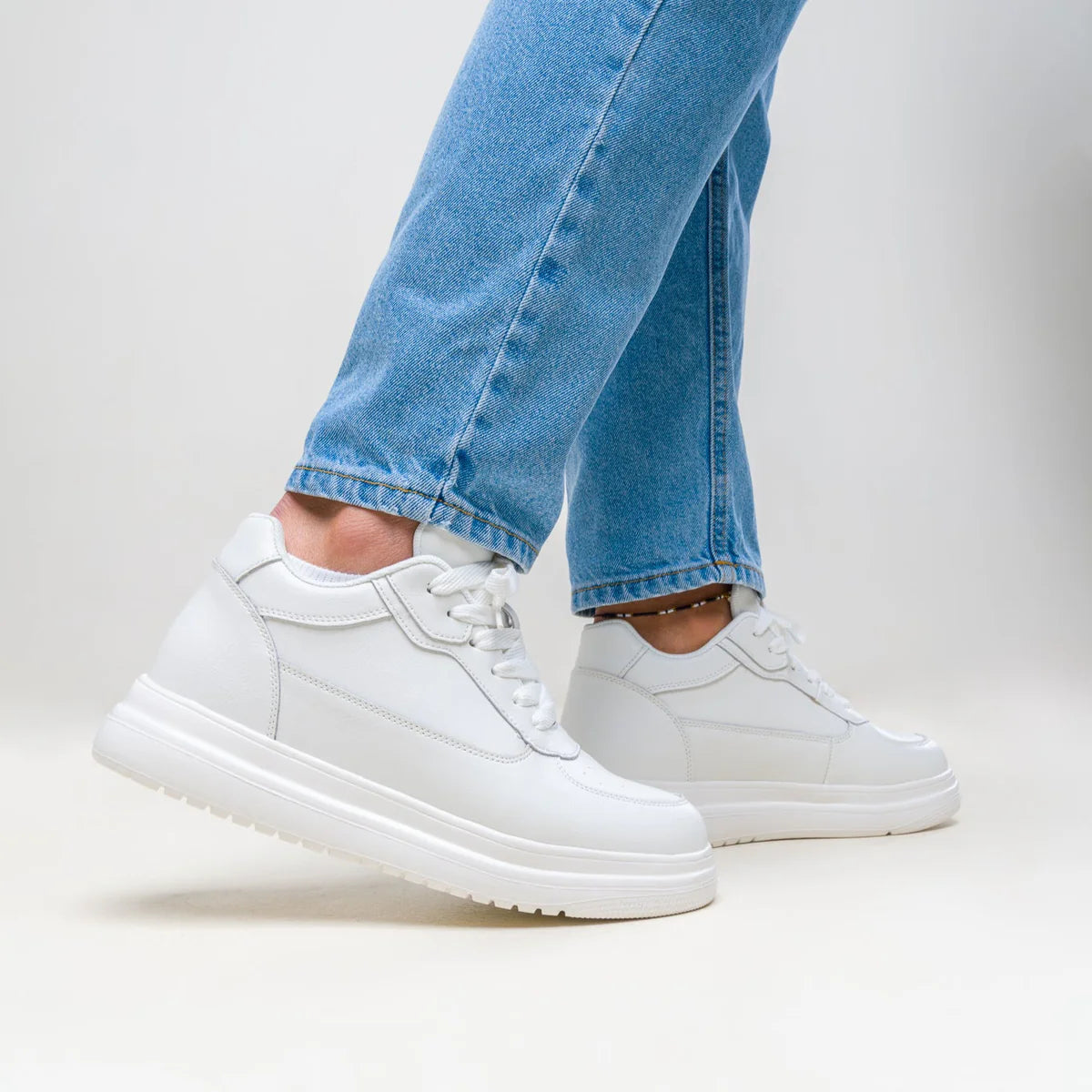 Hupp | Chaussure rehaussante Blanche & Noir