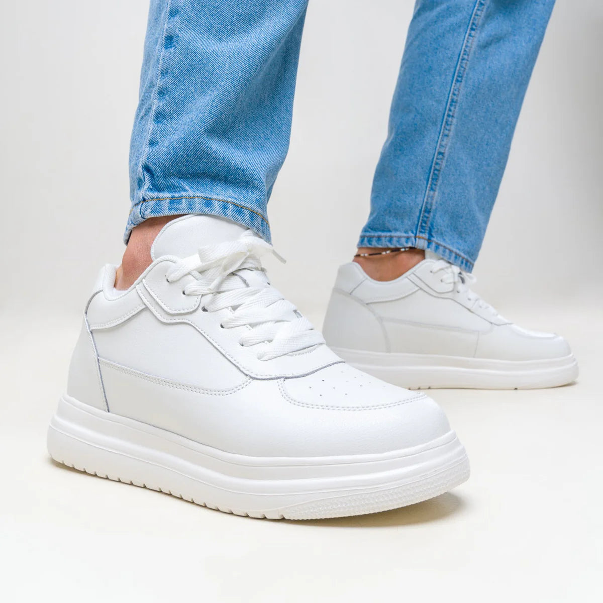 Hupp | Chaussure rehaussante Blanche & Noir