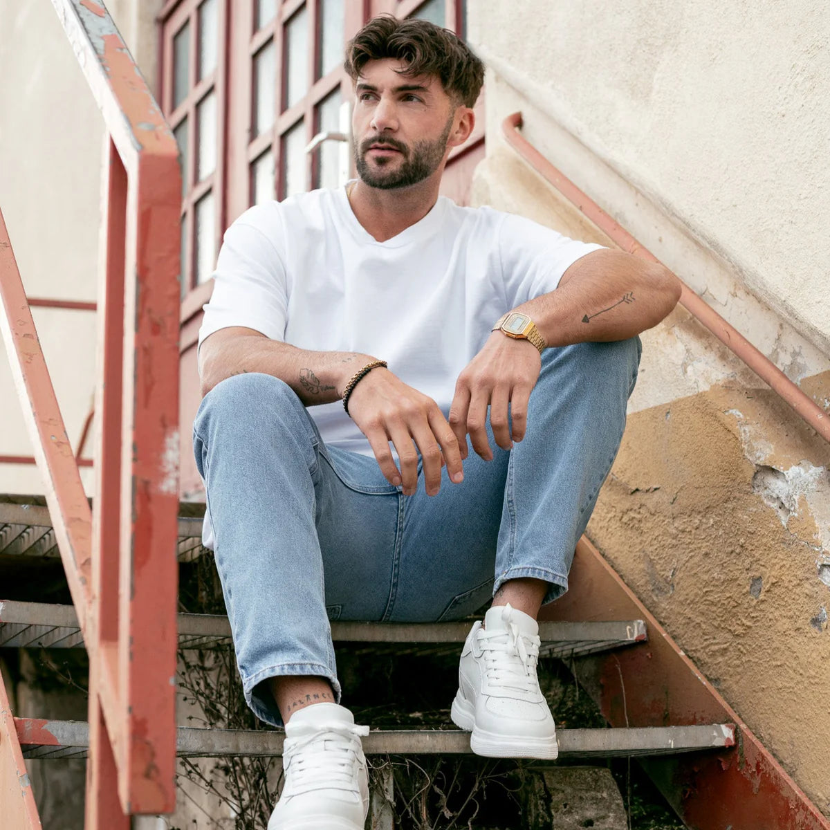 Hupp | Chaussure rehaussante Blanche & Noir